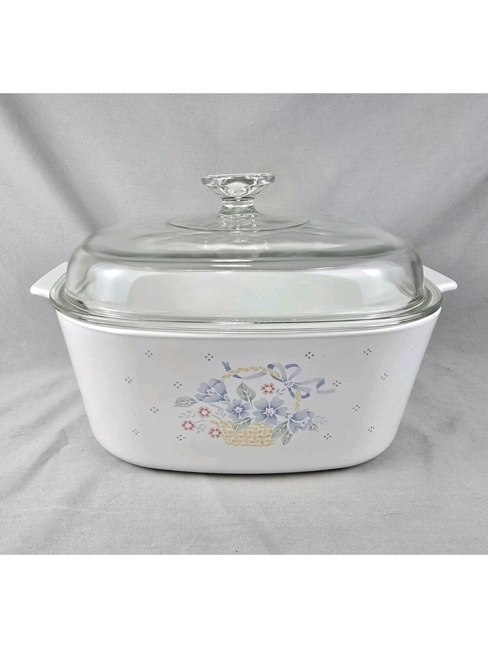 Vintage Corning Ware Country Cornflower A-5-B Casserole Dish 5 Liter w/ Lid USA
